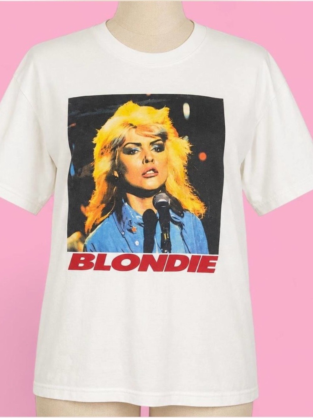 Love Tribe Blondie Debbie Harry Graphic Band Tee White Plus Size 2X NWT